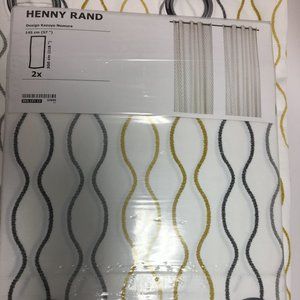 Ikea long drapery panels - Henny Rand - 118" long